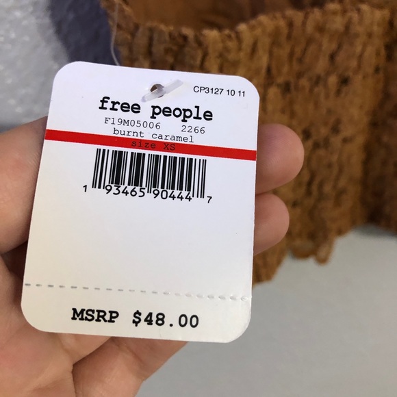 NEW FREE PEOPLE Celine Bralette size XS caramel - Picture 6 of 6